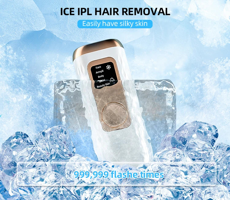 IPL Laser Hair Removal Machine Body Bikini Painless Permanent Epilator Freezing Point Hair Removal Cooling System For Women